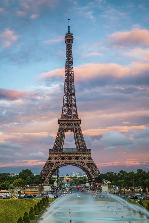 Eiffel At Sunset Photograph