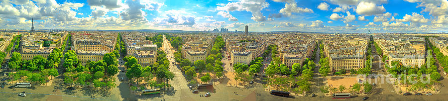 Eiffel Tower 360 skyline Photograph by Benny Marty