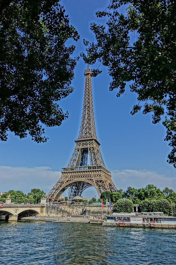 Eiffel Tower along River Seine Photograph by Patricia Caron