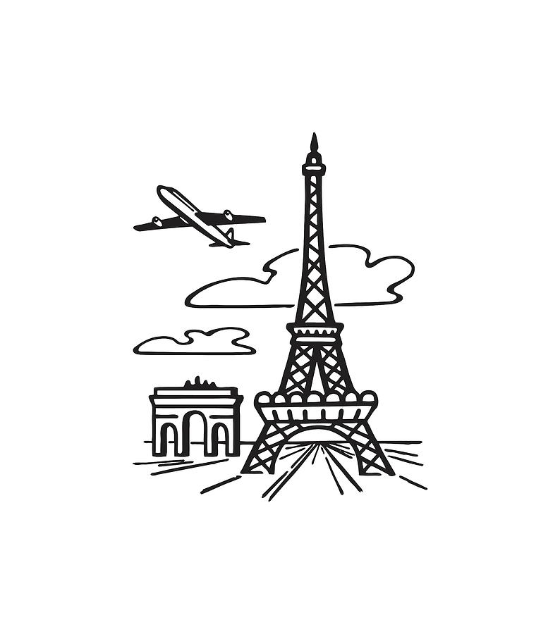 Free Printable Eiffel Tower Pdf Vector Outline | Eiffel tower drawing easy, Eiffel  tower painting, Eiffel tower pictures
