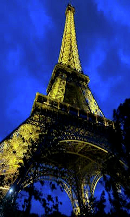 Eiffel Tower at Night View #1 Photograph by Susan Grunin