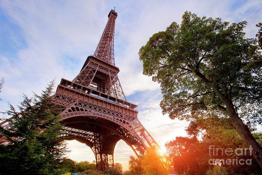 Eiffel Tower At Sunset, Paris Photograph by Sylvain Sonnet