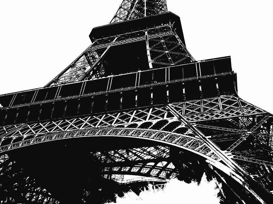 Eiffel Tower Black And White Photograph by Debbie Oppermann