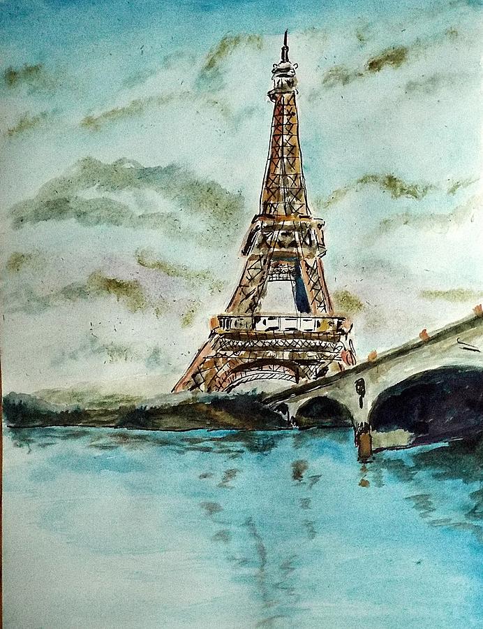 Eiffel Tower Painting by Charles Ray