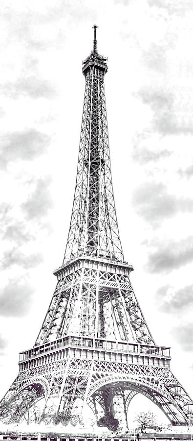 Eiffel Tower Clipart Silhouette - Sketch Paris Eiffel Tower Drawing, HD Png  Download , Transparent Png Image - PNGitem