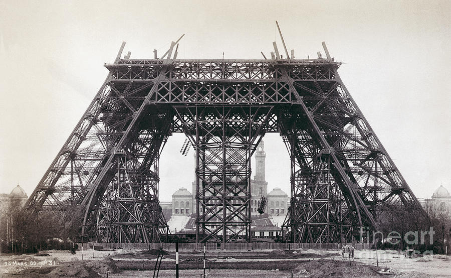 Eiffel Tower During Construction Photograph by Bettmann