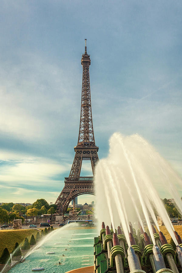 Eiffel Tower Fountains Photograph