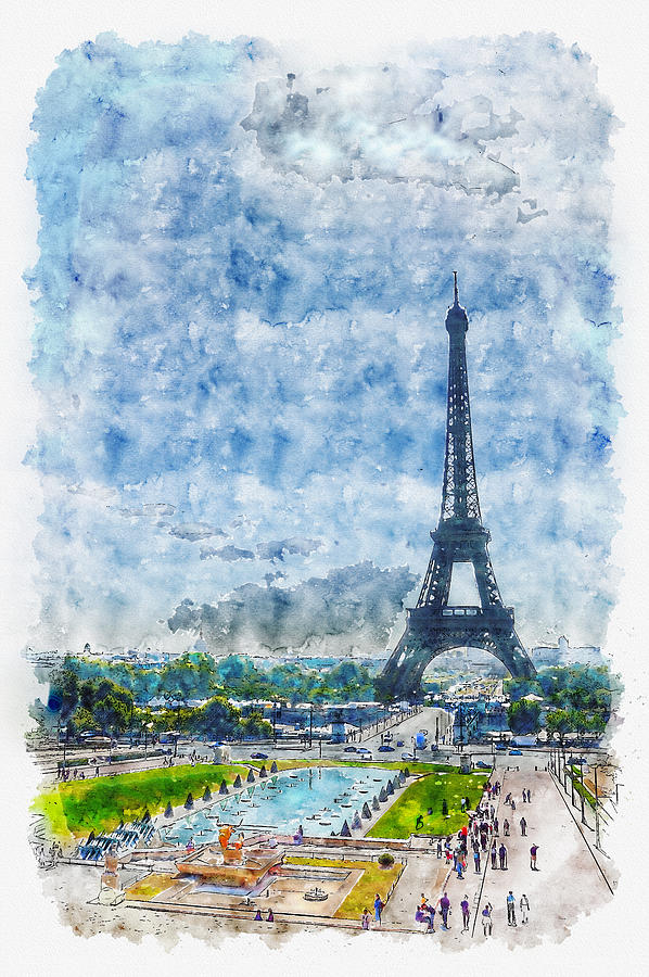 Eiffel Tower in the Distance Digital Art by Darin Williams - Fine Art ...