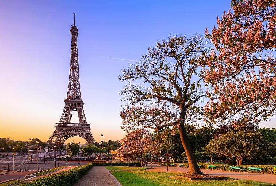 Eiffel Tower In The Spring Digital Art by Antonino Bartuccio