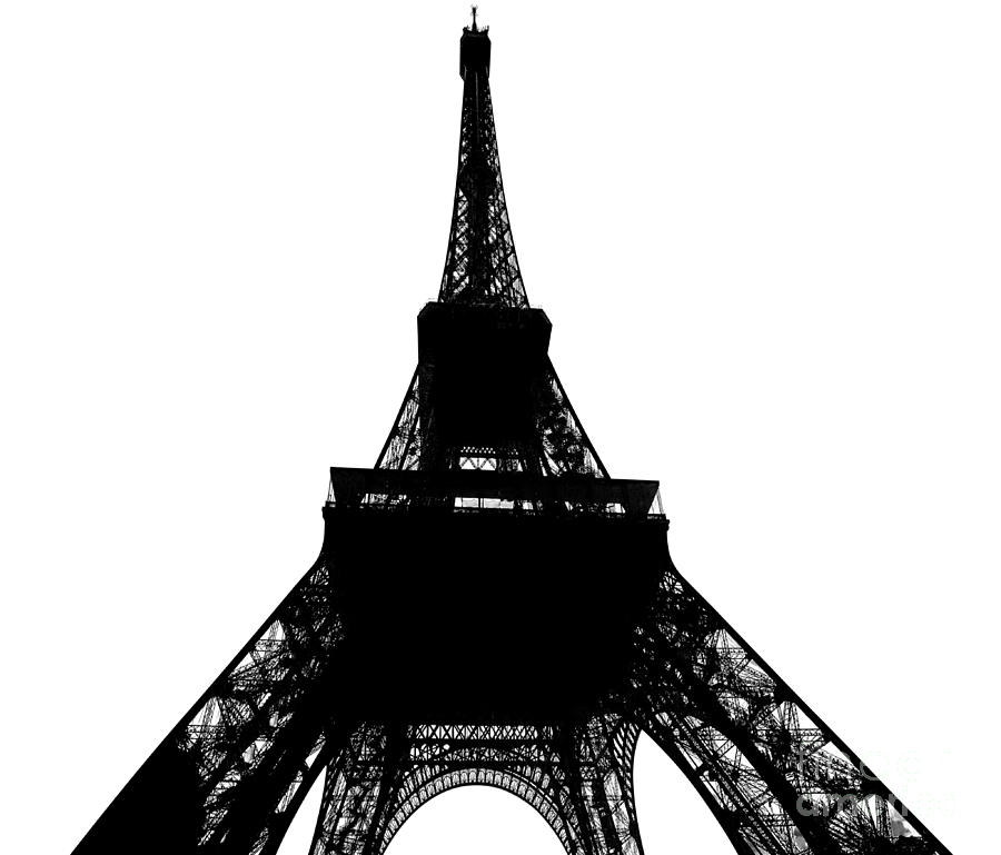 Eiffel Tower isolated on white Photograph by Benny Marty