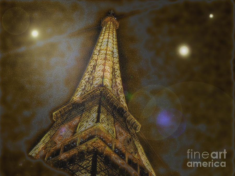 Eiffel Tower Mixed Media by Mando Xocco