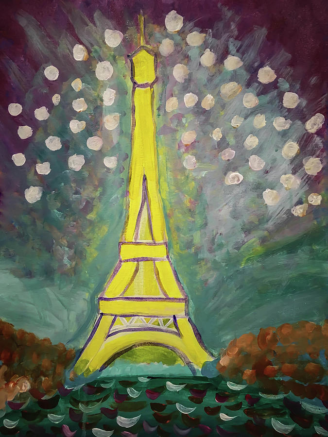 Eiffel Tower - Painting Photograph by Michelle Saraswati - Fine Art America