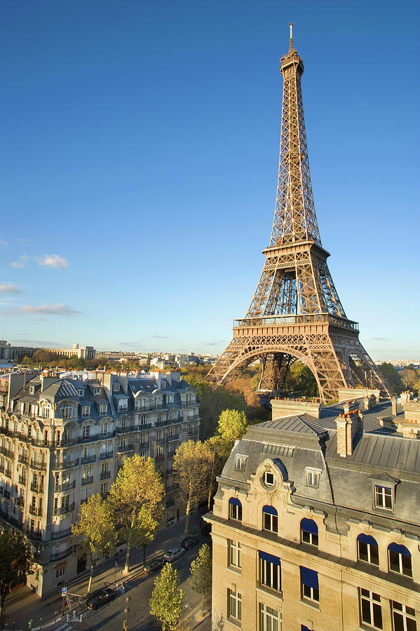 Eiffel Tower With Buildings In Photograph by Travelpix Ltd