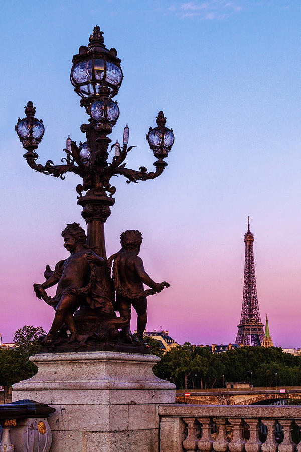 Paris Photograph - Eiffel View at Dusk by Andrew Soundarajan