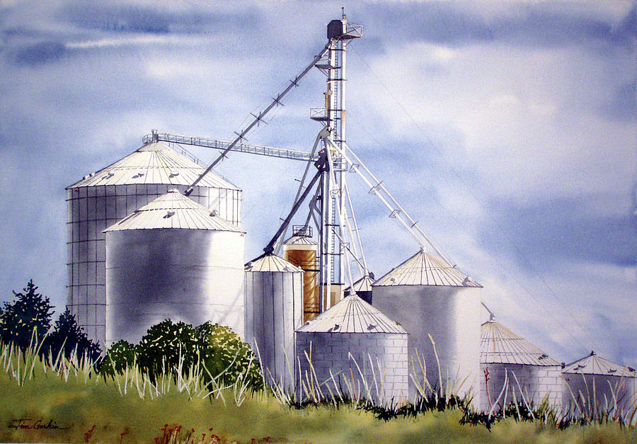 Eight Silos is Enough Painting by Jim Gerkin