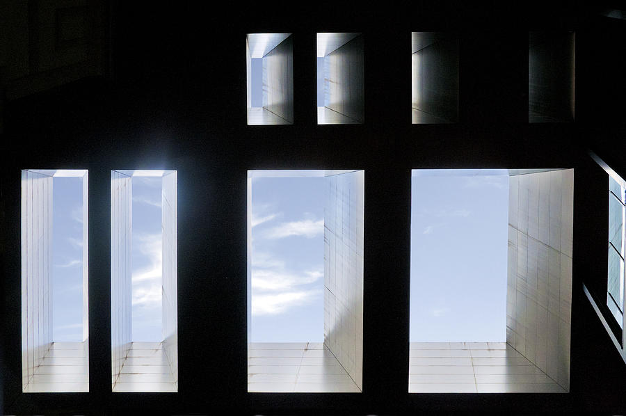 Architecture Photograph - Eight Skylights And A Window by Linda Wride