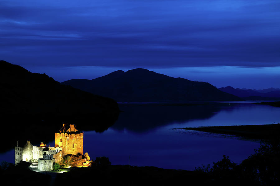 Eilean Donan Castle Night View Photograph by Nicholas Blackwell