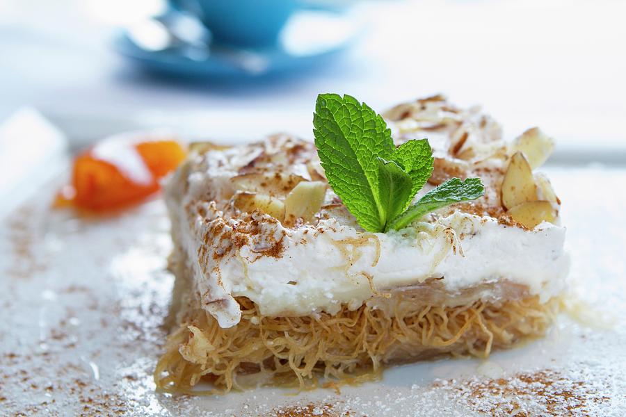 Ekmek layered Desserts Made With Kadaifi And Cream, Greece Photograph by Gus Cantavero Photography