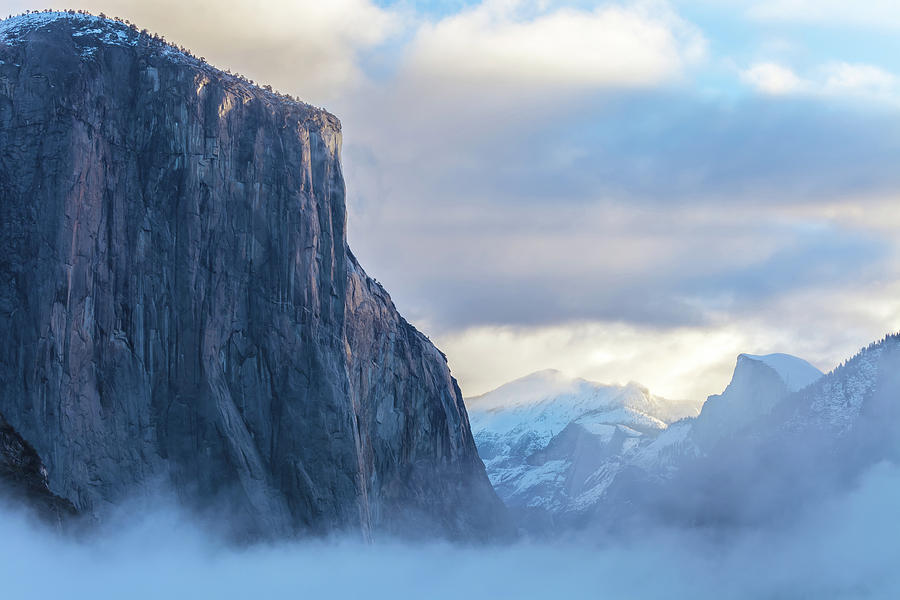 El Capitan With Fog Photograph by Jonathan Nguyen