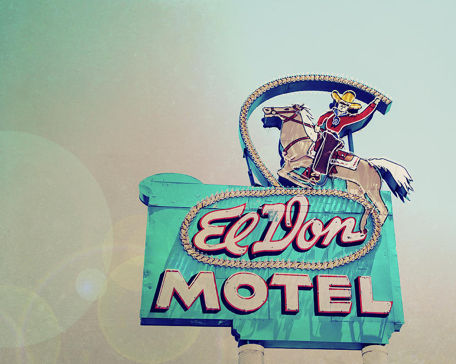 El Don Motel Sign - Vintage Route 66 Neon Sign Photograph by Melanie Alexandra Price