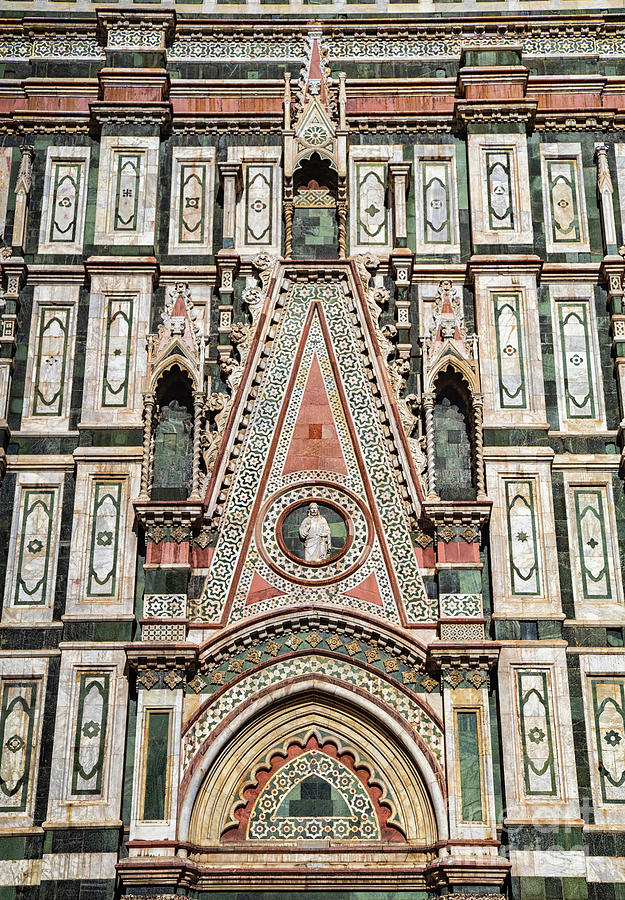 Architecture Photograph - el Duomo The Florence Italy Cathedral Arch Details by Wayne Moran