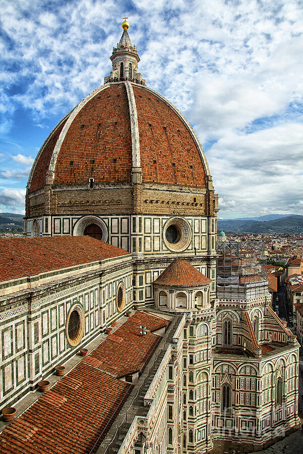 el Duomo The Florence Italy Cathedral View from Tower Vertical Photograph by Wayne Moran