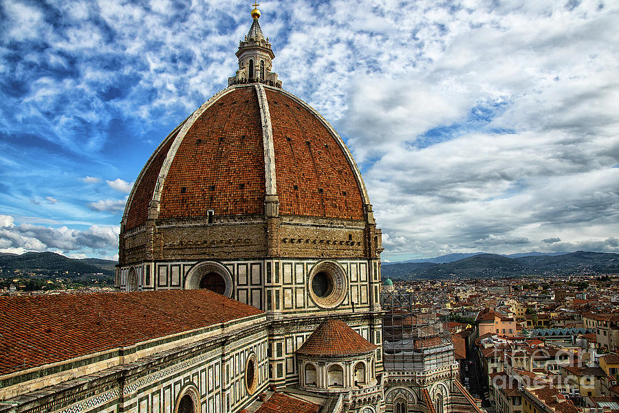 el Duomo The Florence Italy Cathedral View from Tower Photograph by Wayne Moran