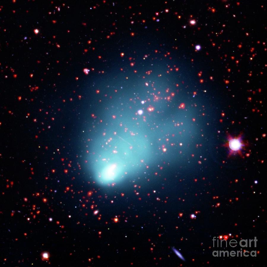 El Gordo Galaxy Cluster Photograph by Nasa/cxc/rutgers/j. Hughes Et Al/eso/vlt And Soar/f. Menanteau/jpl/science Photo Library