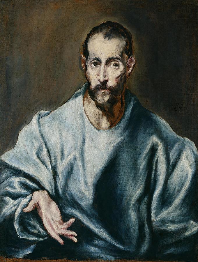 El Greco -and workshop- / Saint James the Elder, 1610-1614, Spanish School. EL GRECO -Y TALLER-. Painting by El Greco -1541-1614-