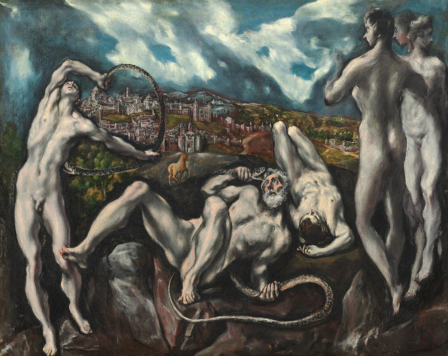El Greco Painting - El Greco Laocoon. Date/Period Between 1610 and 1614. Painting. Oil on canvas. by El Greco -1541-1614-