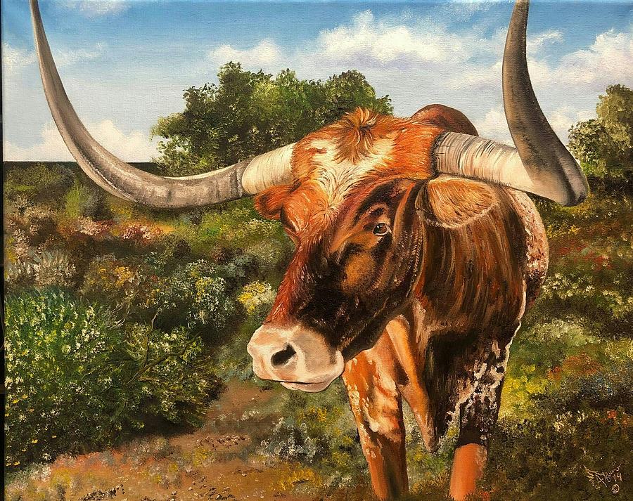 El Longhorn Painting by Alfonso Garcia - Fine Art America