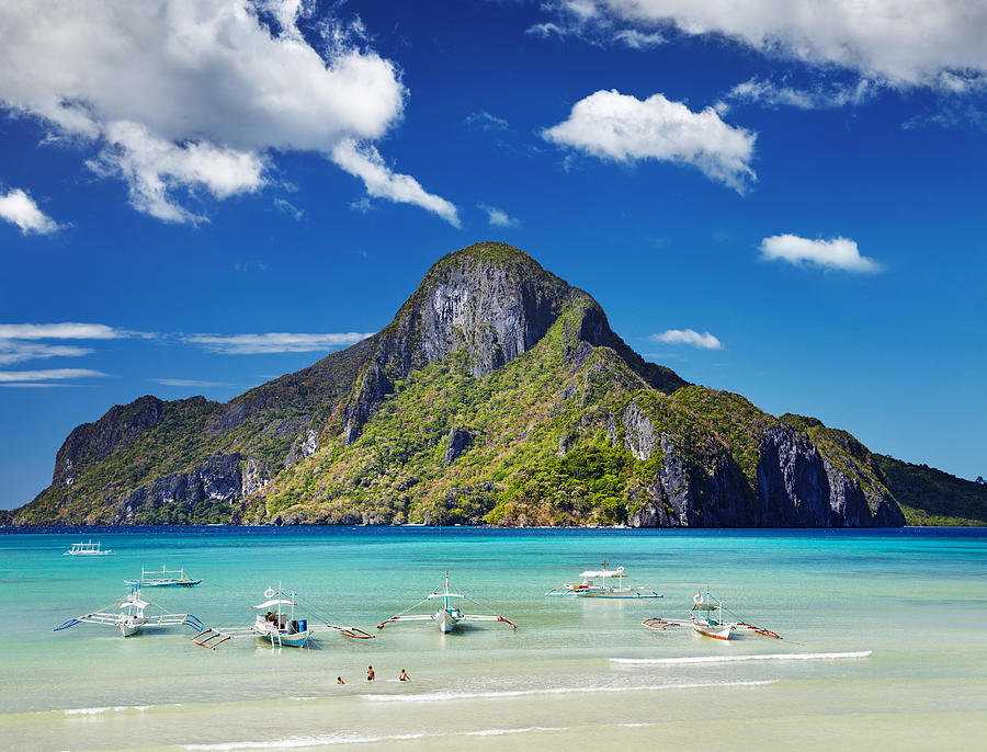 El Nido Bay And Cadlao Island, Palawan Photograph by DPK-Photo - Fine ...