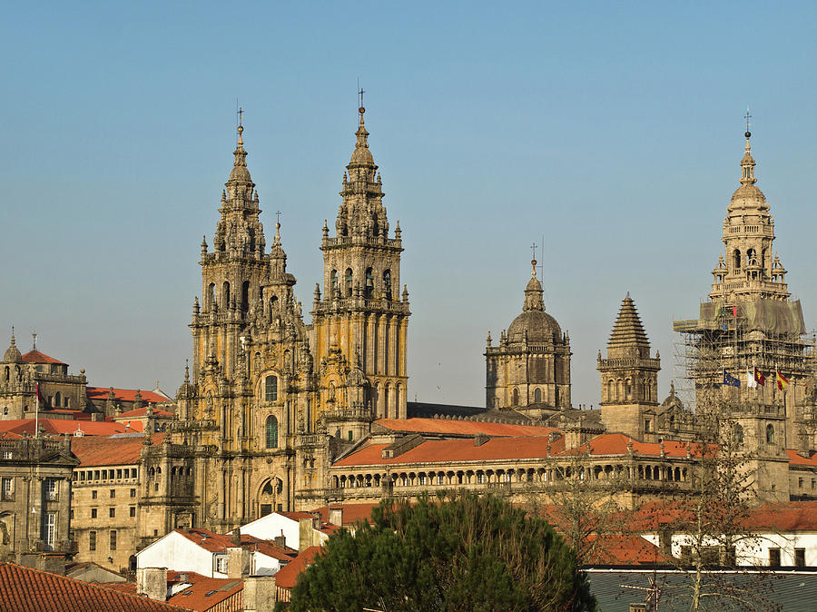 El Obradoiro Facade On Cathedral Photograph by By Lansbricae (luis Leclere)
