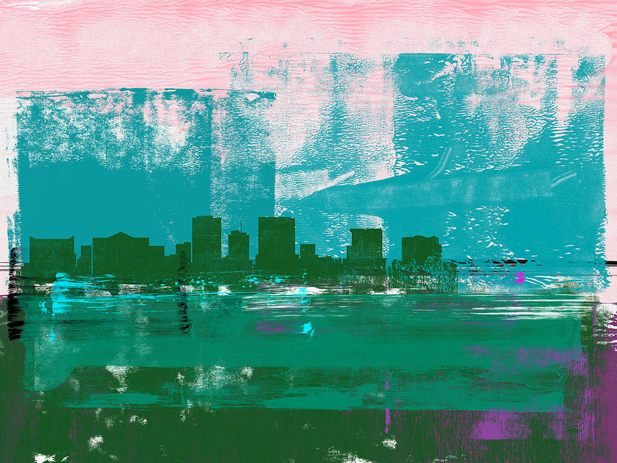 El Paso Mixed Media - El Paso Abstract Skyline II by Naxart Studio El Paso Mixed Media - El Paso Abstract Skyline II by Naxart Studio