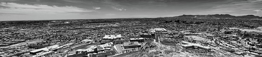 El Paso, Texas panorama in black and white  Photograph by Chance Kafka