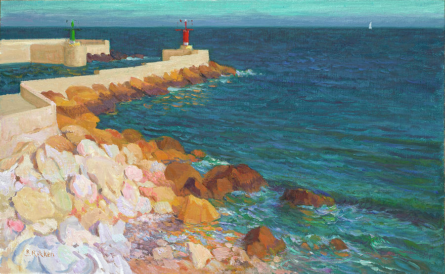 Costa Brava Painting - El Portret at evening light by Ben Rikken Costa Brava Painting - El Portret at evening light by Ben Rikken