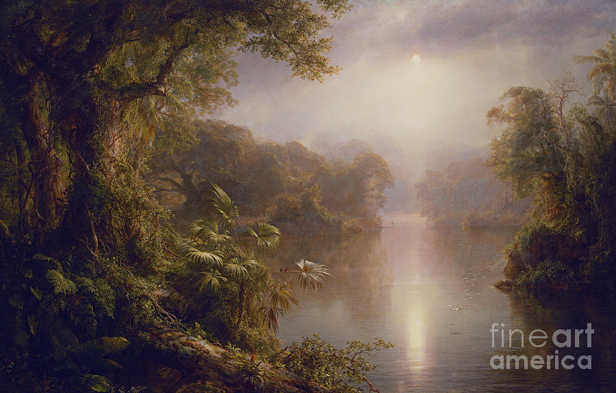 El Rio de Luz  The River of Light, 1877 Painting by Frederic Edwin Church
