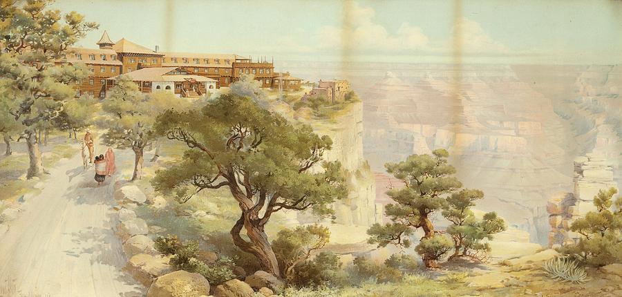 El Tovar, Grand Canyon, Arizona Painting by Louis Benton Akin El Tovar, Grand Canyon, Arizona Painting by Louis Benton Akin