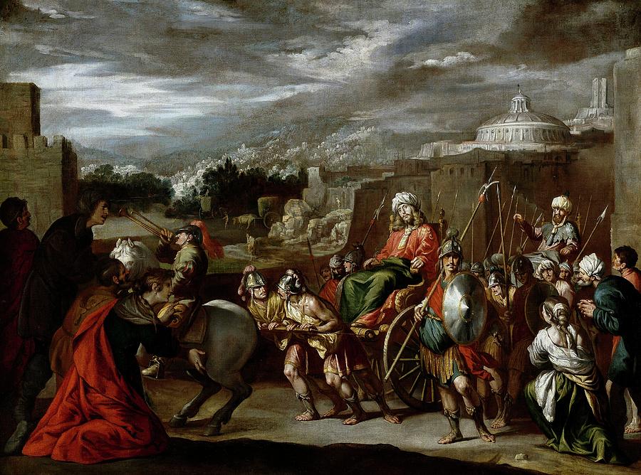 El triunfo de Jose en Egipto, ca. 1655, Spanish School, Oil on... Painting by Antonio del Castillo y Saavedra -1616-1668- El triunfo de Jose en Egipto, ca. 1655, Spanish School, Oil on... Painting by Antonio del Castillo y Saavedra -1616-1668-