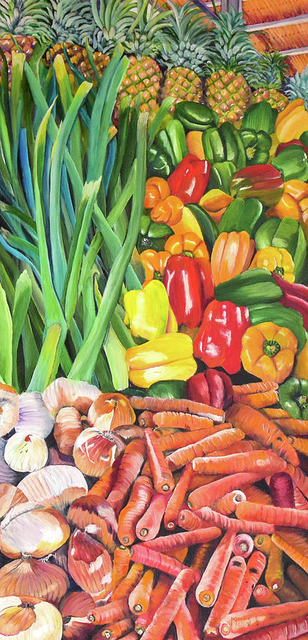 El Valle Market Painting by Marilyn McNish