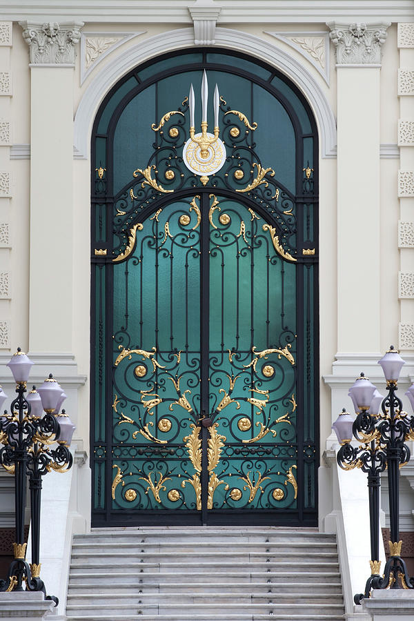 Elaborate Decorative Palatial Door Photograph by Enviromantic
