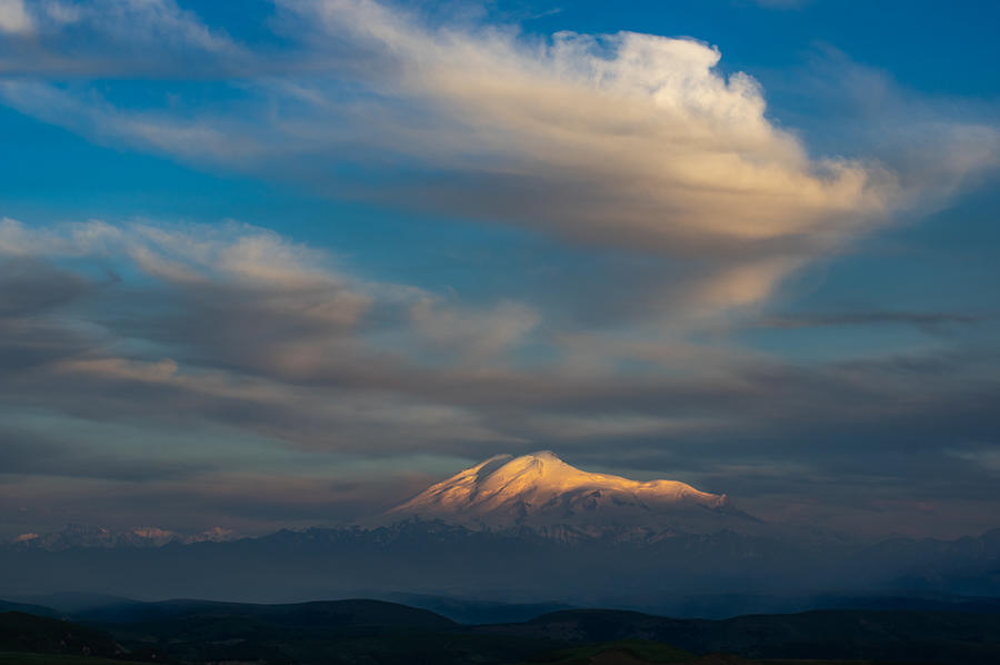 Elbrus And The Cloud Photograph by Arsen Alaberdov