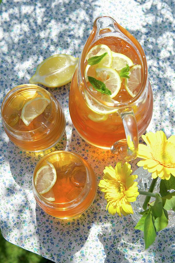 Elderflower Punch With Lemon And Mint Photograph by Winfried Heinze