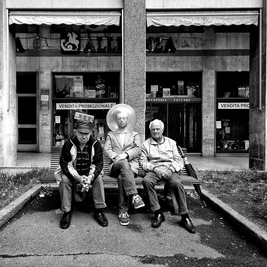 Black And White Photograph - Elderly by Carlo Ferrara