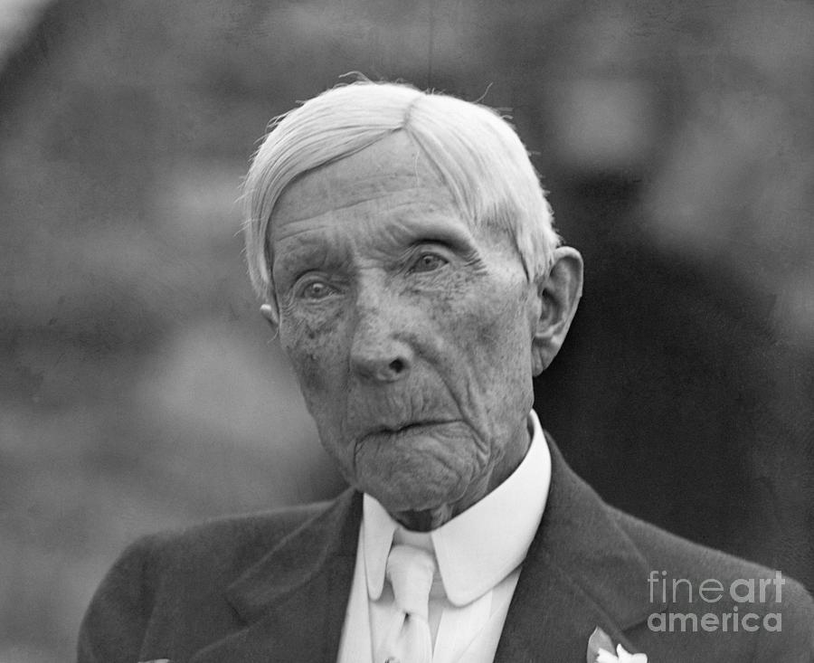 Elderly John D. Rockefeller by Bettmann