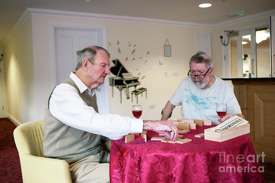 Elderly Men Playing Dominoes Photograph by John Cole/science Photo Library