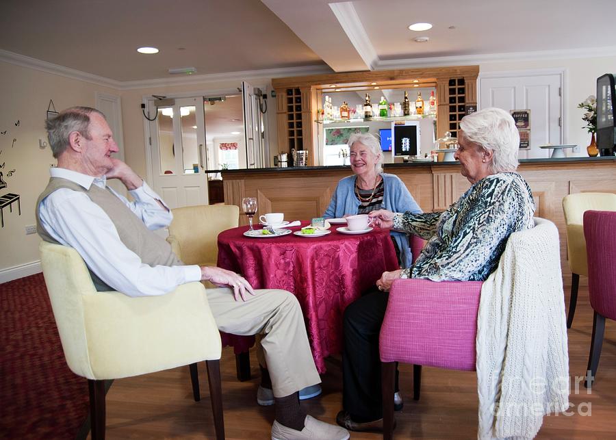 Elderly People At A Care Home Photograph by John Cole/science Photo Library