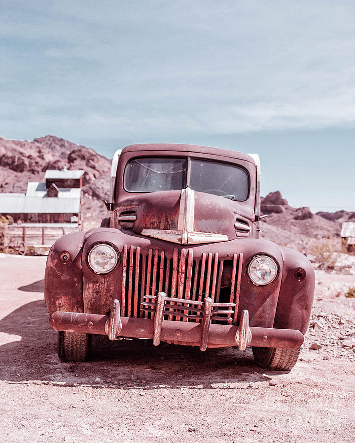 Vintage Photograph - Eldorado Ghost Town Old Ford Pickup Truck by Edward Fielding