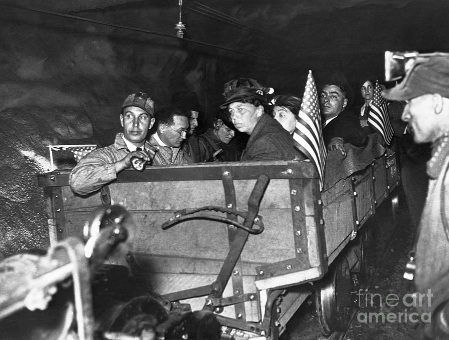 Eleanor Roosevelt In A Coal Photograph by Bettmann