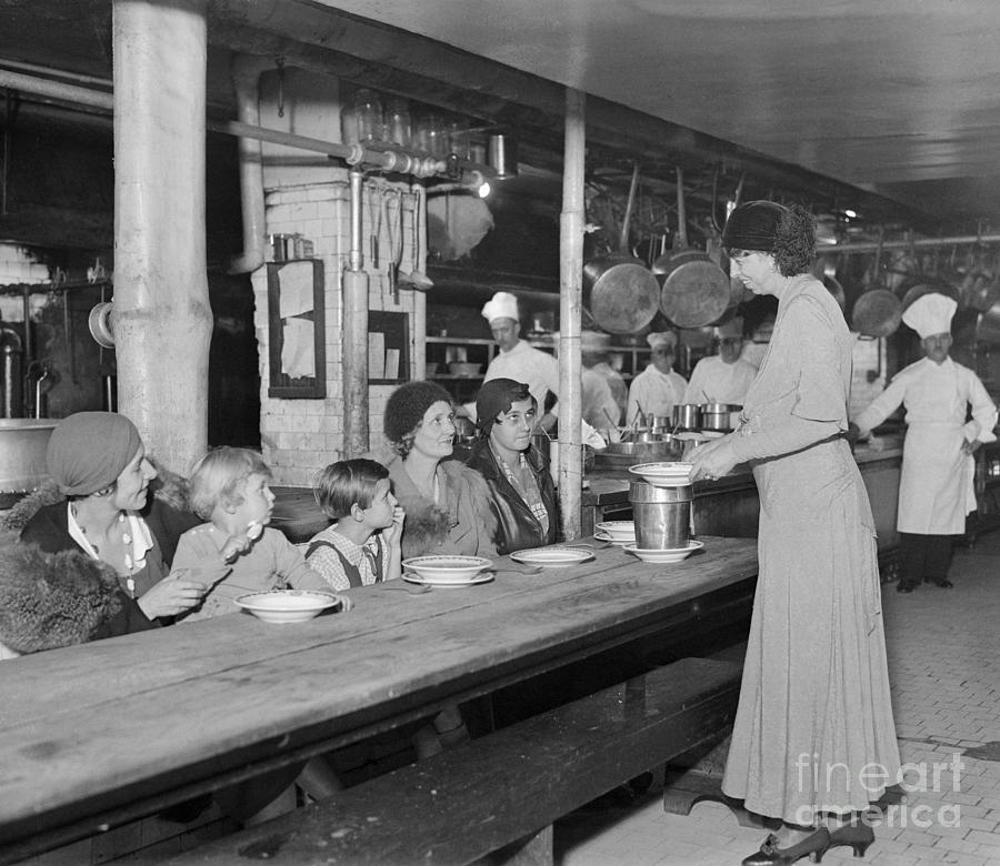 Eleanor Roosevelt Serving Food Photograph by Bettmann